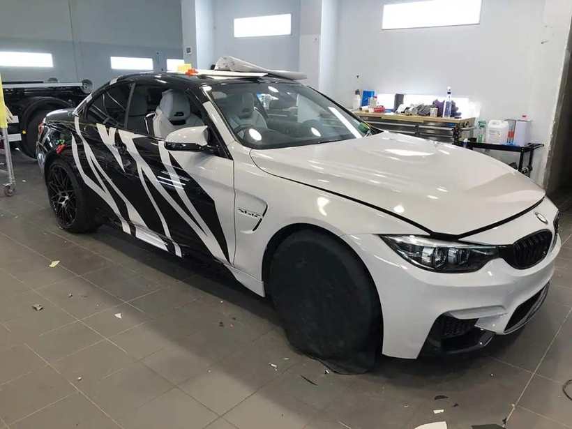 BMW camouflage printed wrap