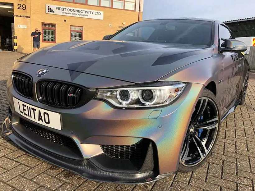 BMW satin colour change wrap