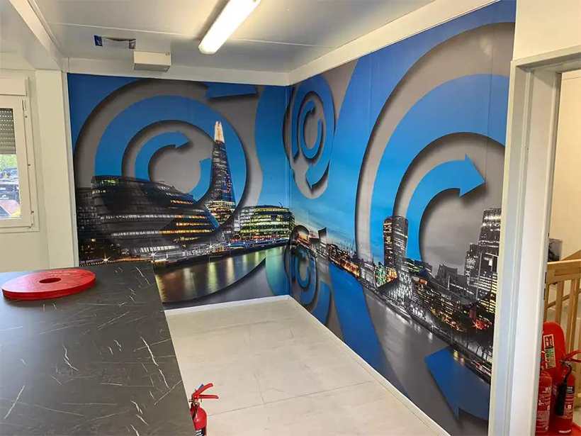 Printed interior wall graphics
