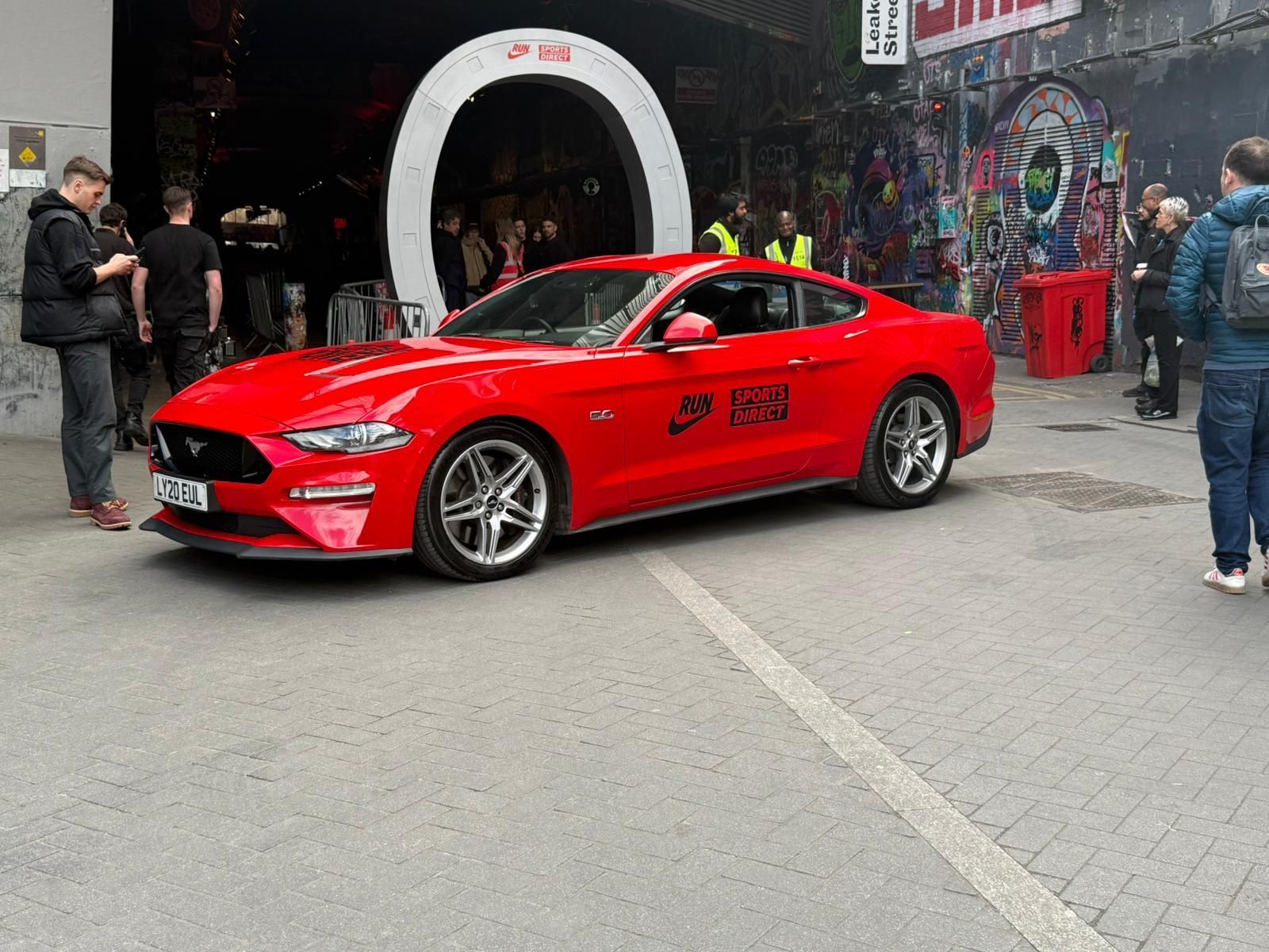 Sports Direct and Nike Run Ford Mustang graphics