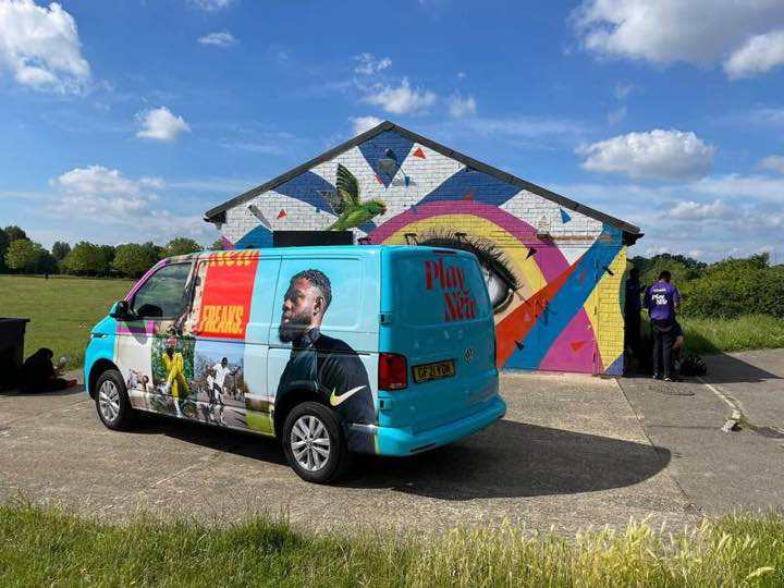 Nike branded van wrap