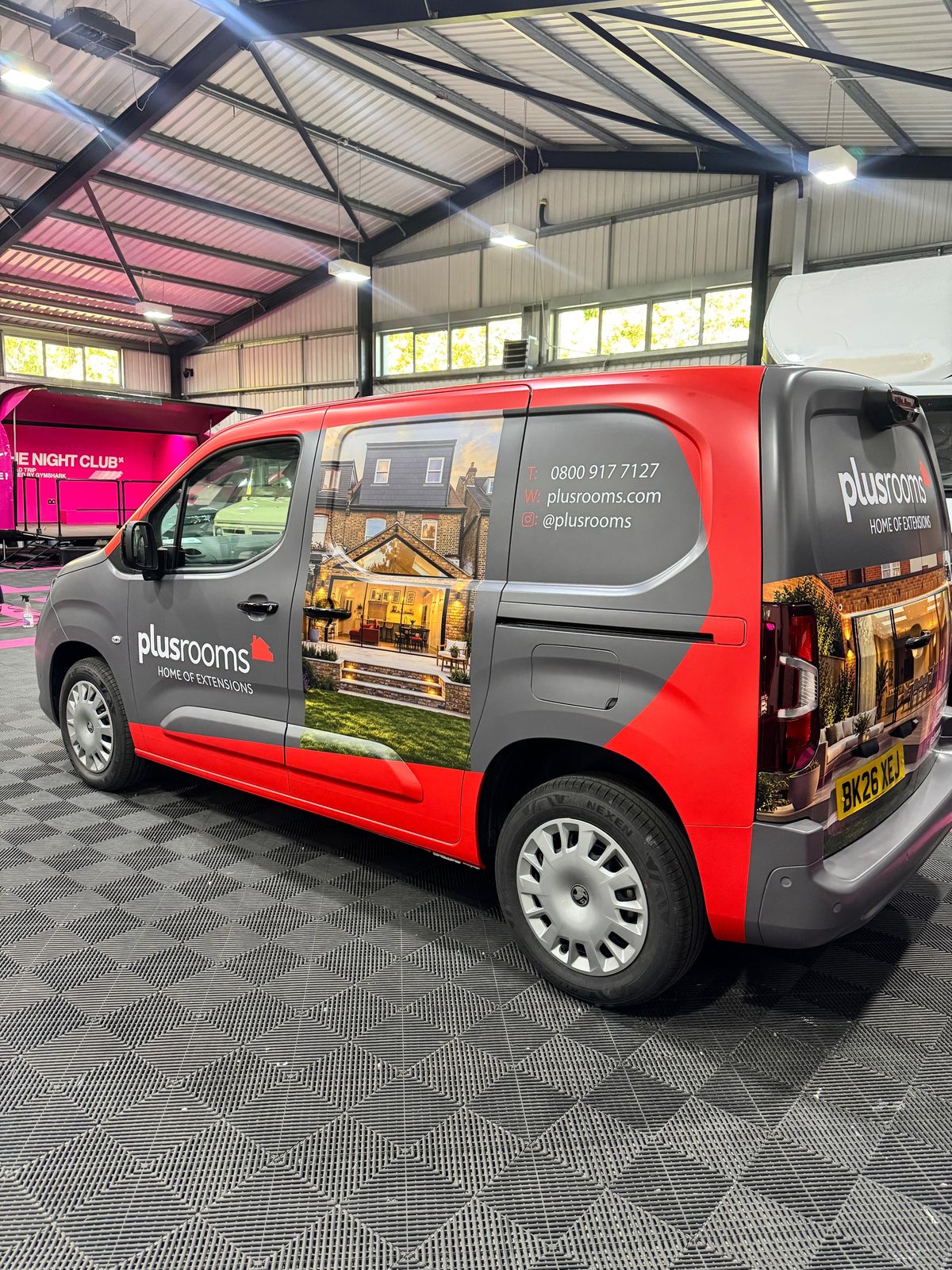 Plusrooms extension builder van wrap