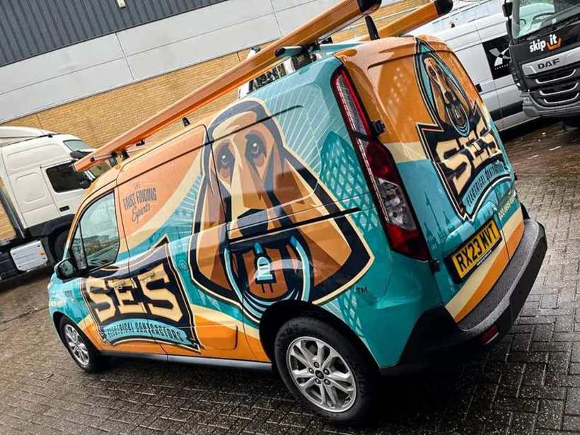 SES printed van wrap
