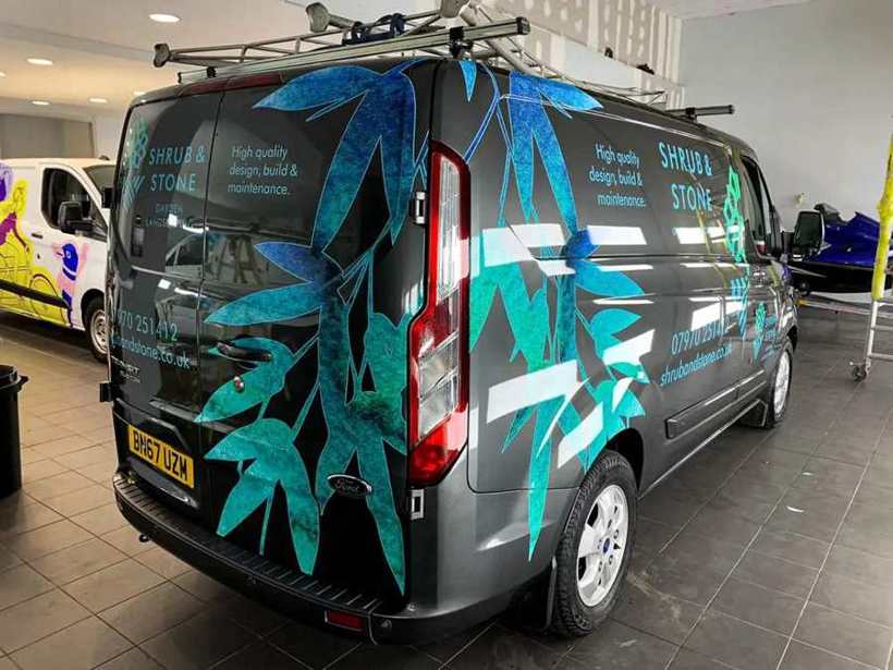 Shrubstone gardening van wrap